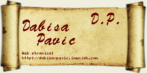 Dabiša Pavić vizit kartica
